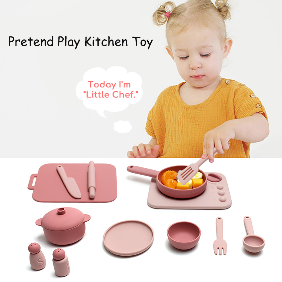 Ensemble de 13 pièces en silic - Kids Toys Kitchen Set avis et prix